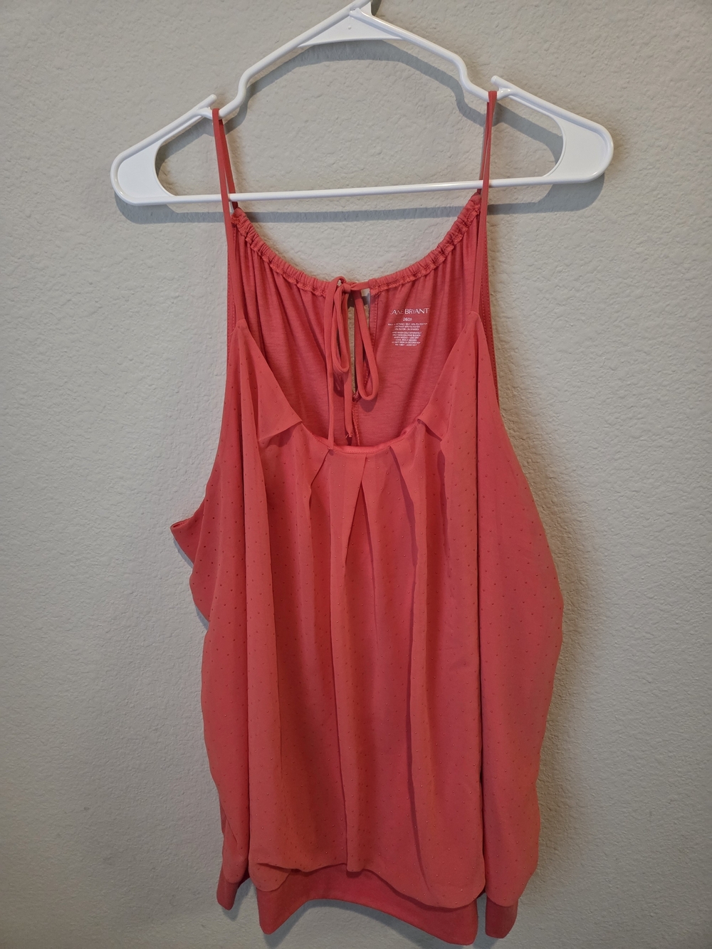 Lane Bryant Coral Sleeveless Pleated Camisole